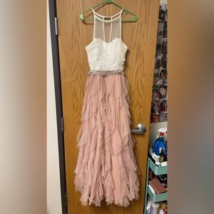 Pink and White Glitter Prom/Formal Dress